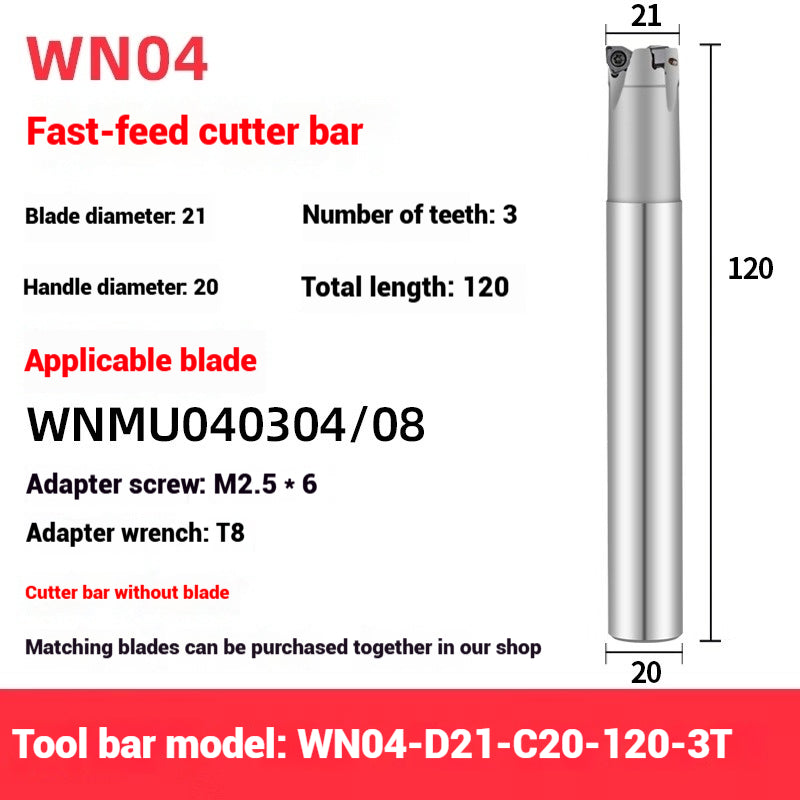 1054-90 degree fast feed WNE heavy cutting MFWN right angle milling cutter shank WNMU040304 double-sided hexagonal milling cutter blade Shandong Denso Pricision Tools Co.,Ltd.